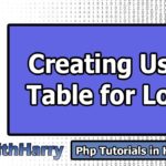 Tutorial PHP | Create person desk and login type for person login | PHP Tutorial