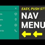 Tutorial CSS | The way to create a push navigation menu - HTML