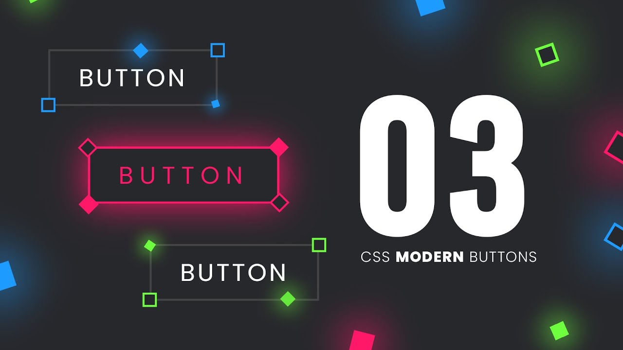 Tutorial CSS | Fashionable CSS hover results with glowing buttons 03 | HTML CSS Tutorial