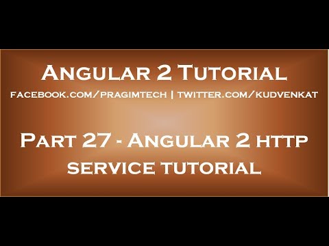 Tutorial HTML | Angular 2 HTTP Service Tutorial