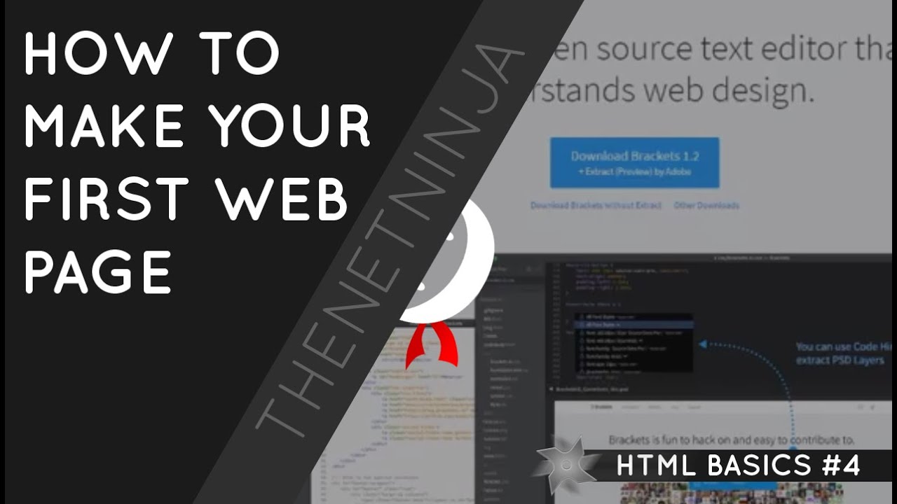 Tutorial HTML | HTML Tutorial for Freshmen 04 - Your first net web page