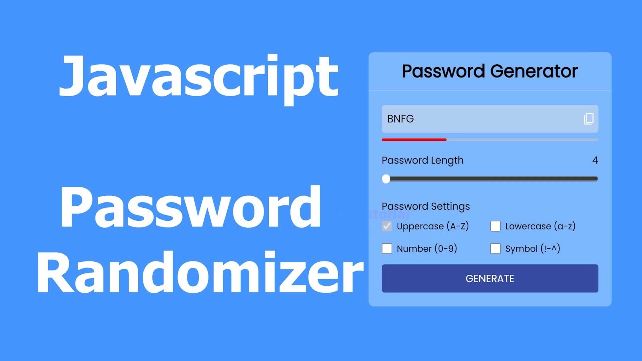 Tutorial JavaScript | ASMR Programming JavaScript UI UX Internet Design Password Generator - Much less Speaking Ep2