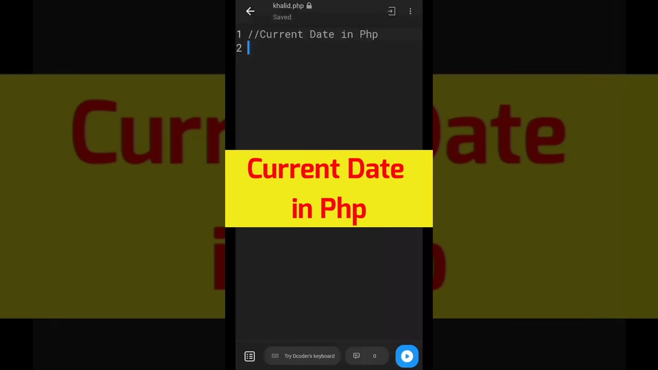 Tutorial PHP | Print present date in Php rts