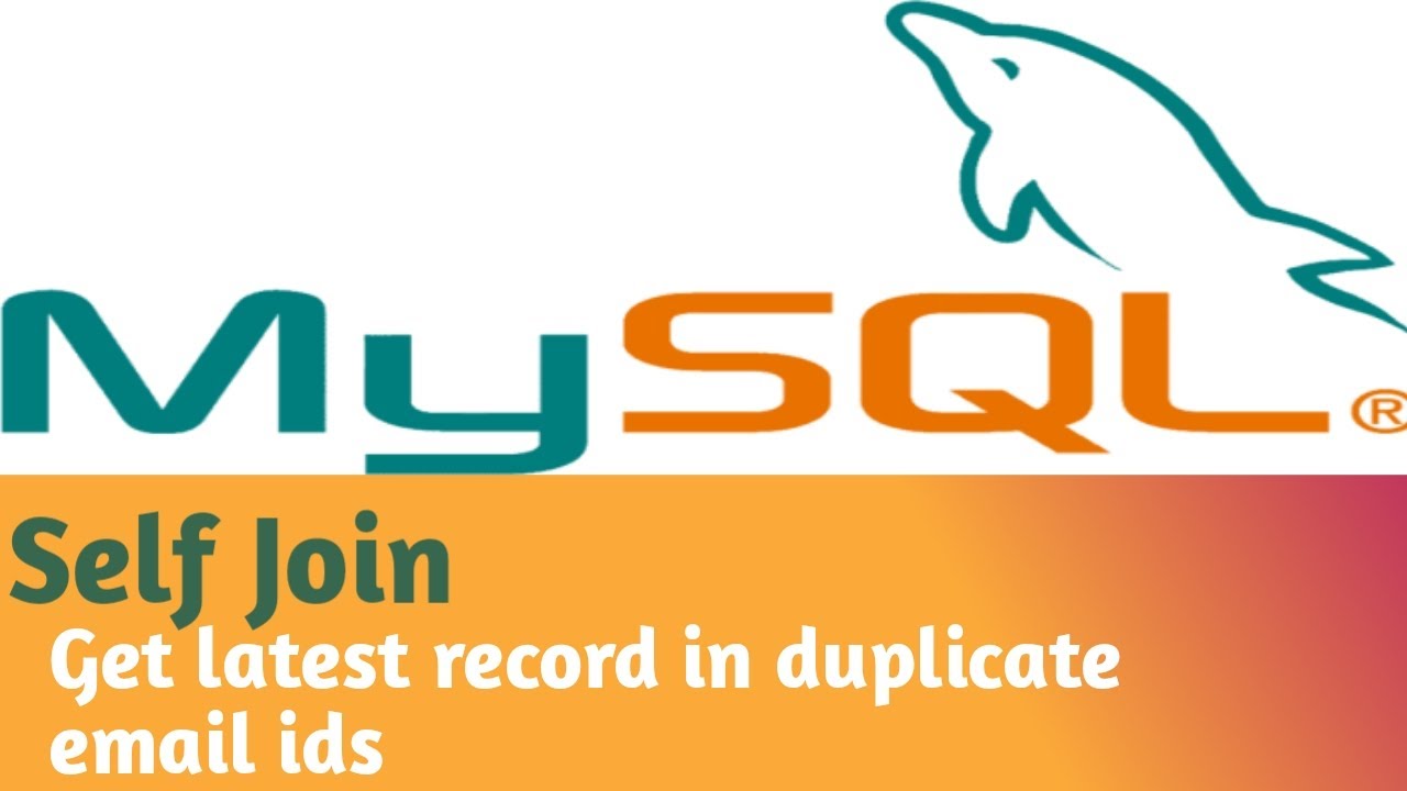 Tutorial MySQL | Self-join instance in MySQL | Get the newest report in duplicate electronic mail ids |