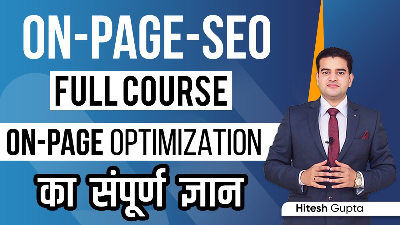 Tutorial Seo | On-Web page search engine optimization Tutorial in Hindi | OnPage search engine optimization Full Course | OnPage optimization step-by-step