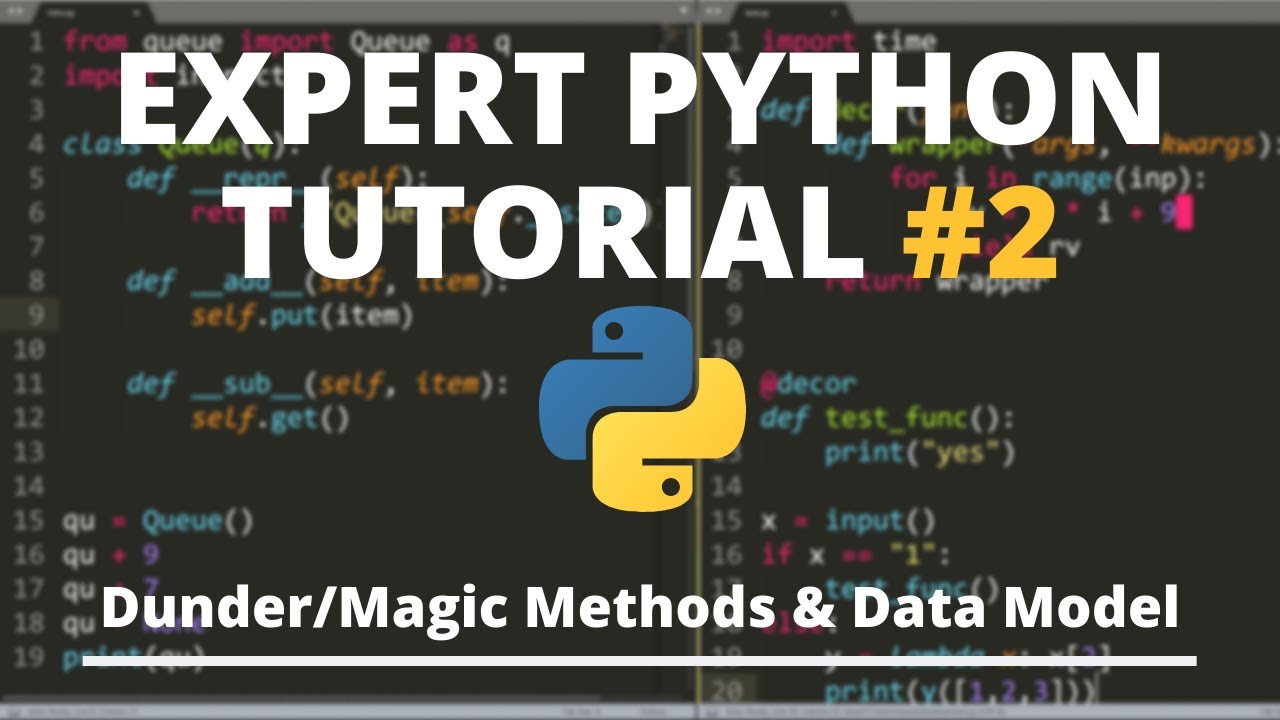 Tutorial Python | Professional Python Tutorial - Dunder/Magic Strategies and the Python Knowledge Mannequin