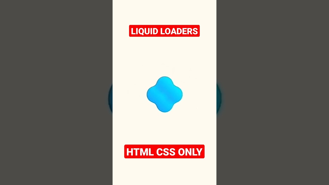 Tutorial HTML | Liquid Loaders HTML CSS ONLY #mengareit #htmlcss #shorts #webprogramming #tutorials