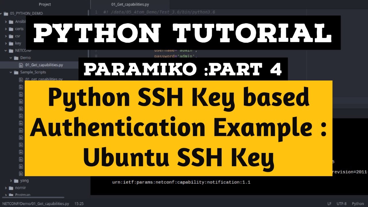 Tutorial Python | Python SSH Key-Primarily based Authentication Tutorial: Paramiko: Ubuntu SSH with personal key