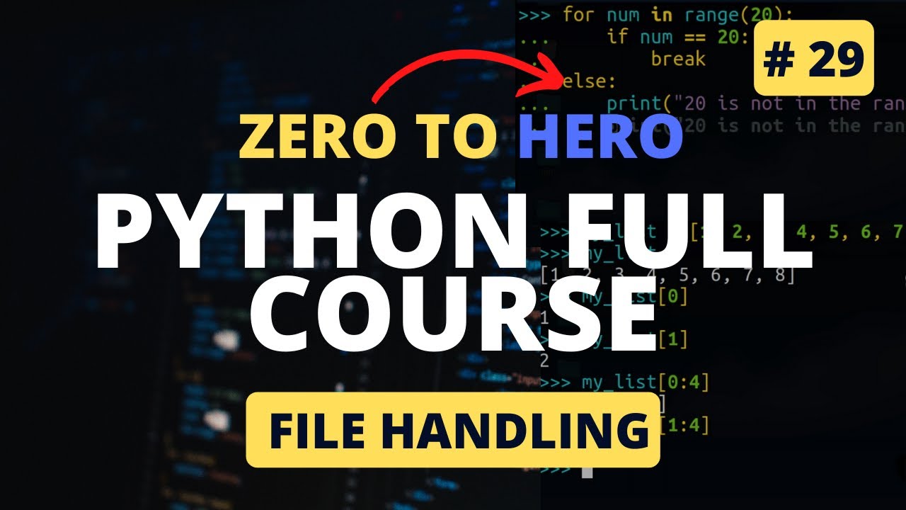 Tutorial Python | Learn and write to file | Dealing with Recordsdata | Python Tutorial - Full Python Course
