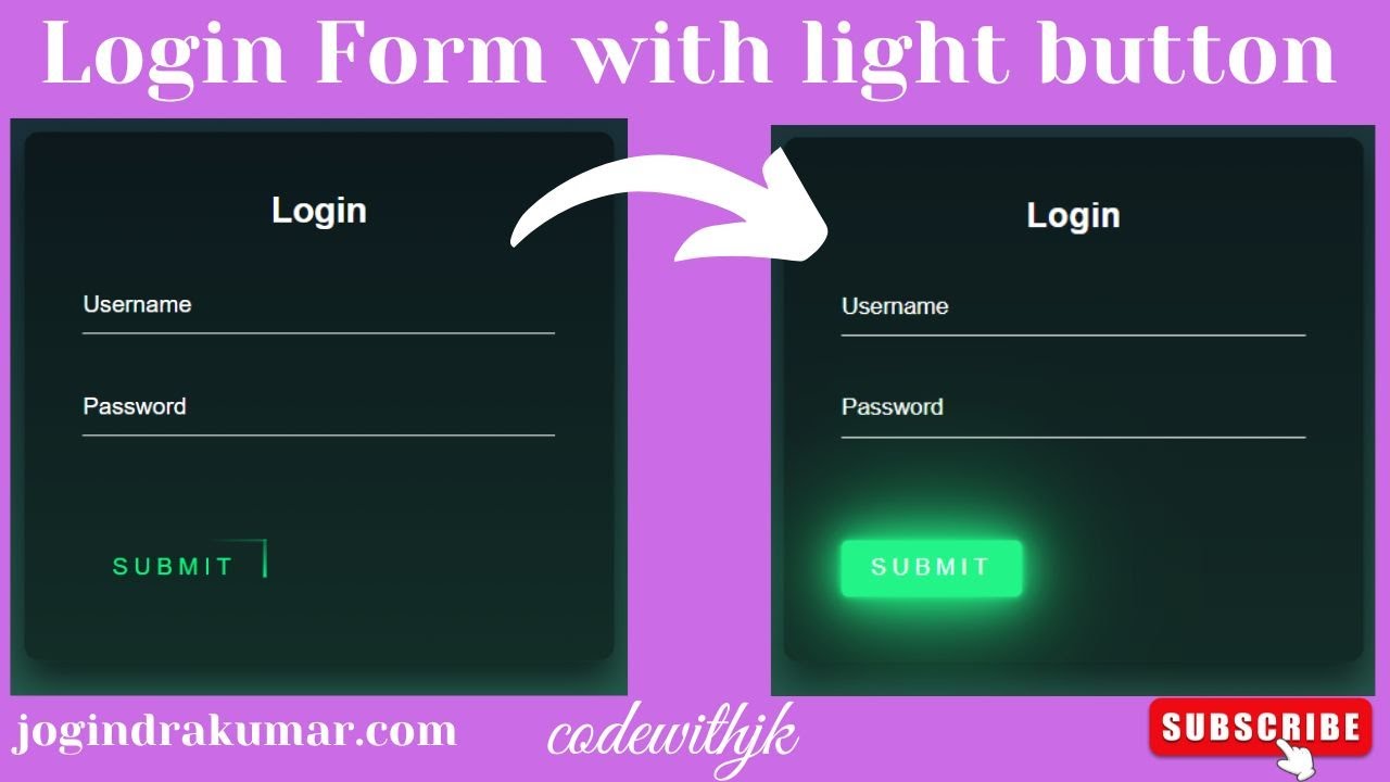 Tutorial HTML | Easy methods to create login type with gentle button solely html & css #html #css #login #type