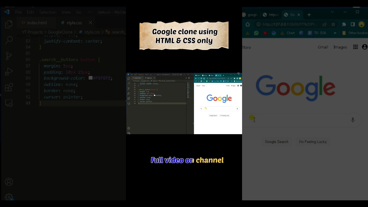Tutorial HTML | Making a Google clone with HTML and CSS: step-by-step directions