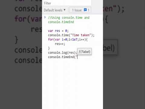 Tutorial JavaScript | Debug JavaScript efficiency with console.time