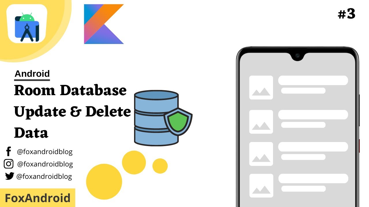 Tutorial Kotlin | ROOM Database - Replace and delete knowledge | Android Studio Tutorial | Kotlin |