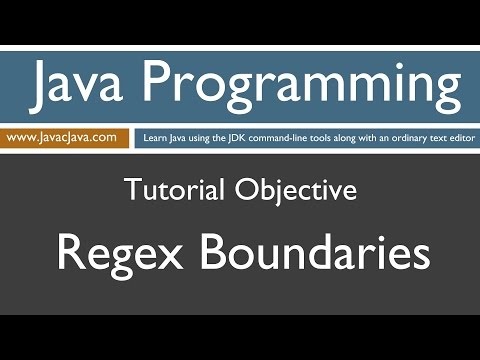Tutorial Regex | Study Java Programming - Regex Boundaries Tutorial
