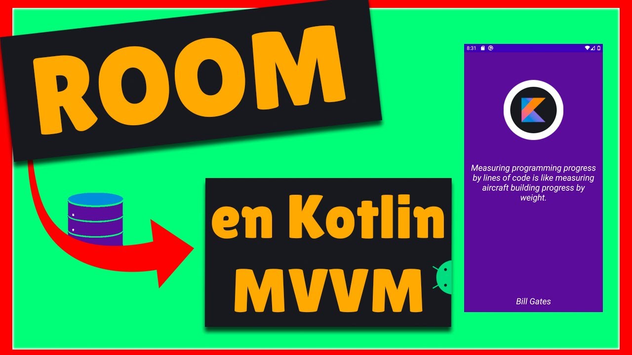Tutorial Kotlin | ROOM on Android with KOTLIN (database) - Tutorial Android Studio with MVVM (Hilt and Coroutines)
