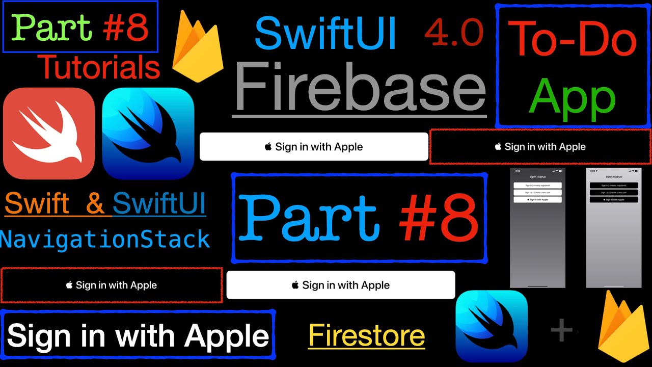 Tutorial Swift | PART To-Do App SwiftUI & Firebase & Firestore & Sign up with Apple.