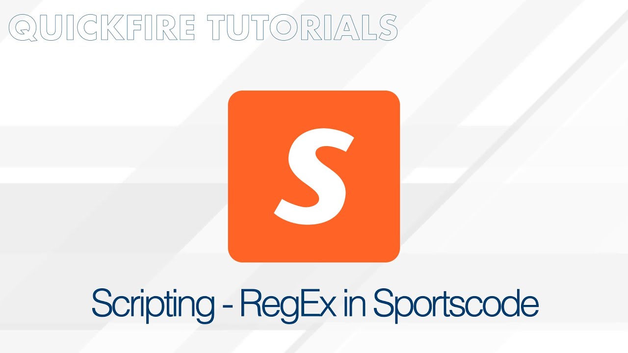 Tutorial Regex | Sport Code Tutorial | RegEx scripting in Sportscode