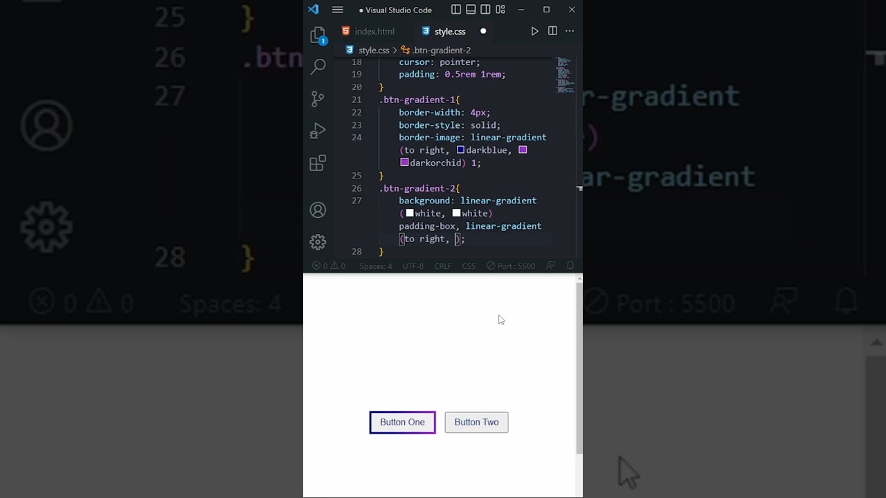 Tutorial CSS | Create a border button web site utilizing HTML CSS - @codesmashers #shorts