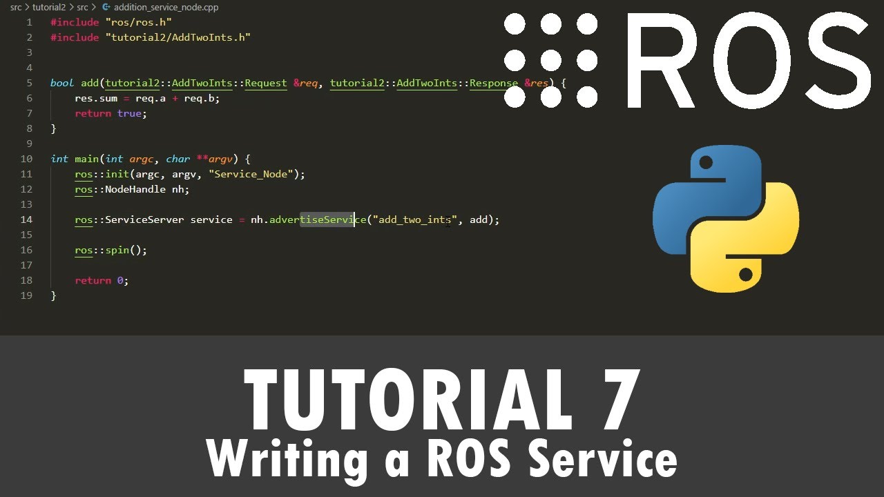 Tutorial Python | ROS Tutorial Writing a ROS Service (Python)